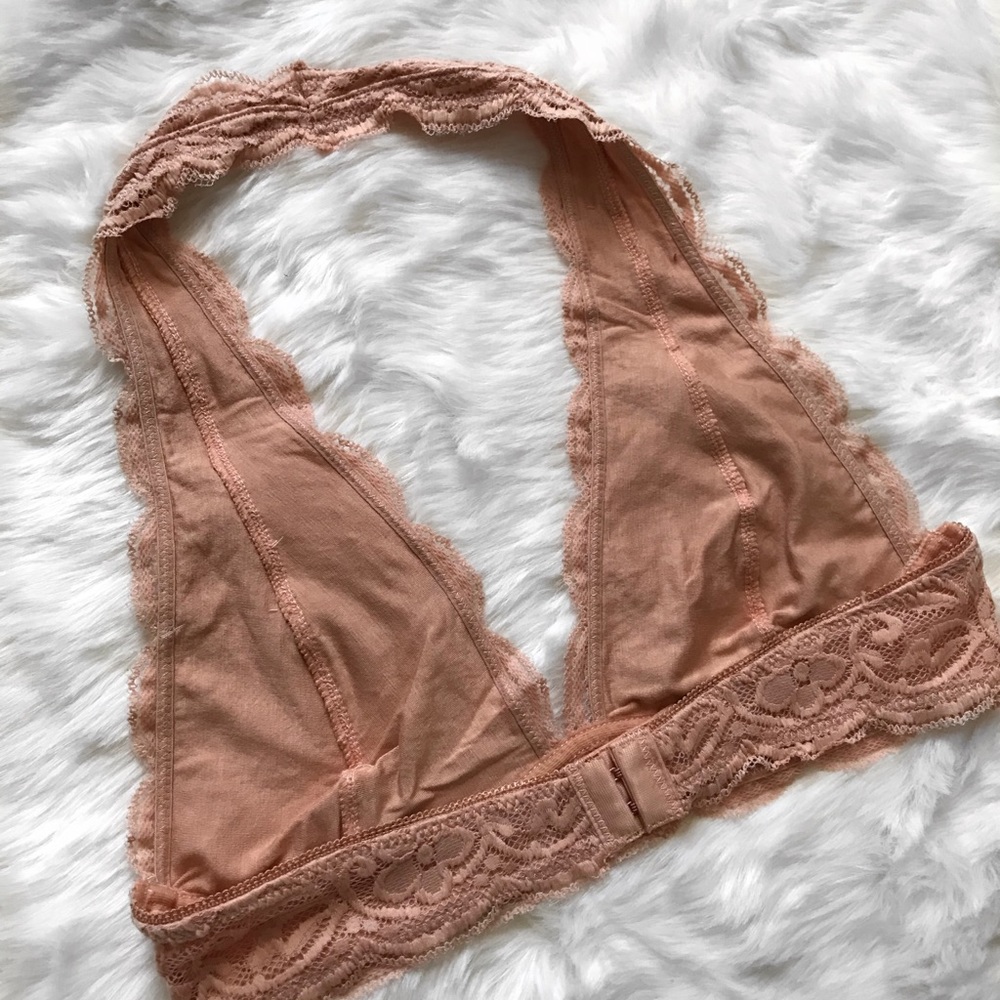 >>LAST<< Sasha Halter Lace Bralette - Apricot - Picture 4 of 7